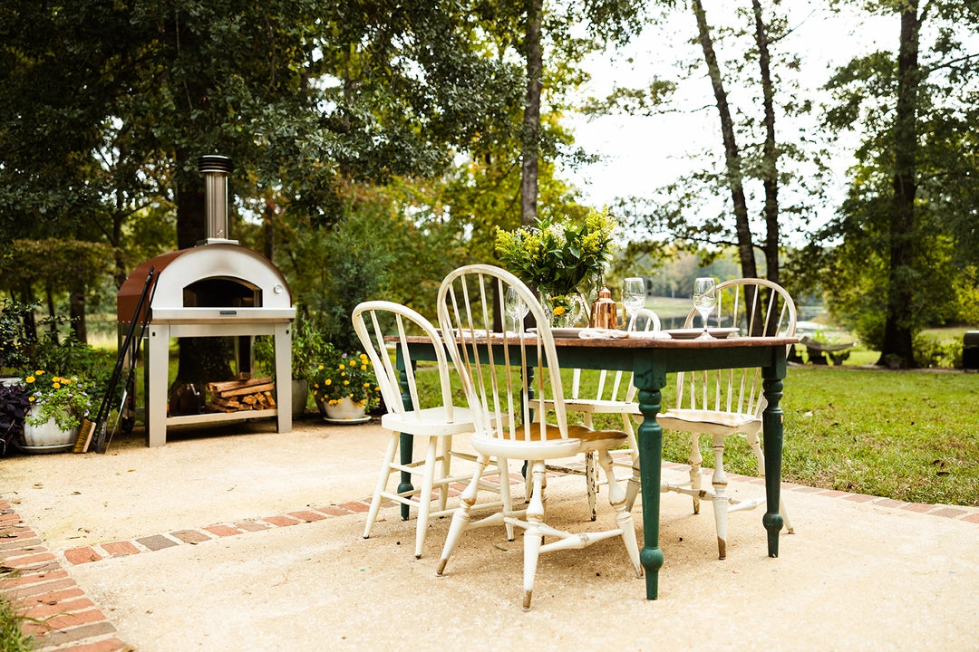 Four à pizza Mangiafuoco au bois Fontana, scène d'utilisation extérieure