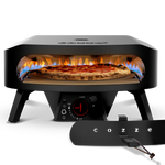 Four à pizza Cozze 17 pouces vu de face, porte en place et panneau de contrôle avant