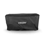 Housse noire en nylon Oxford installée sur un four à pizza Cozze 17 pouces