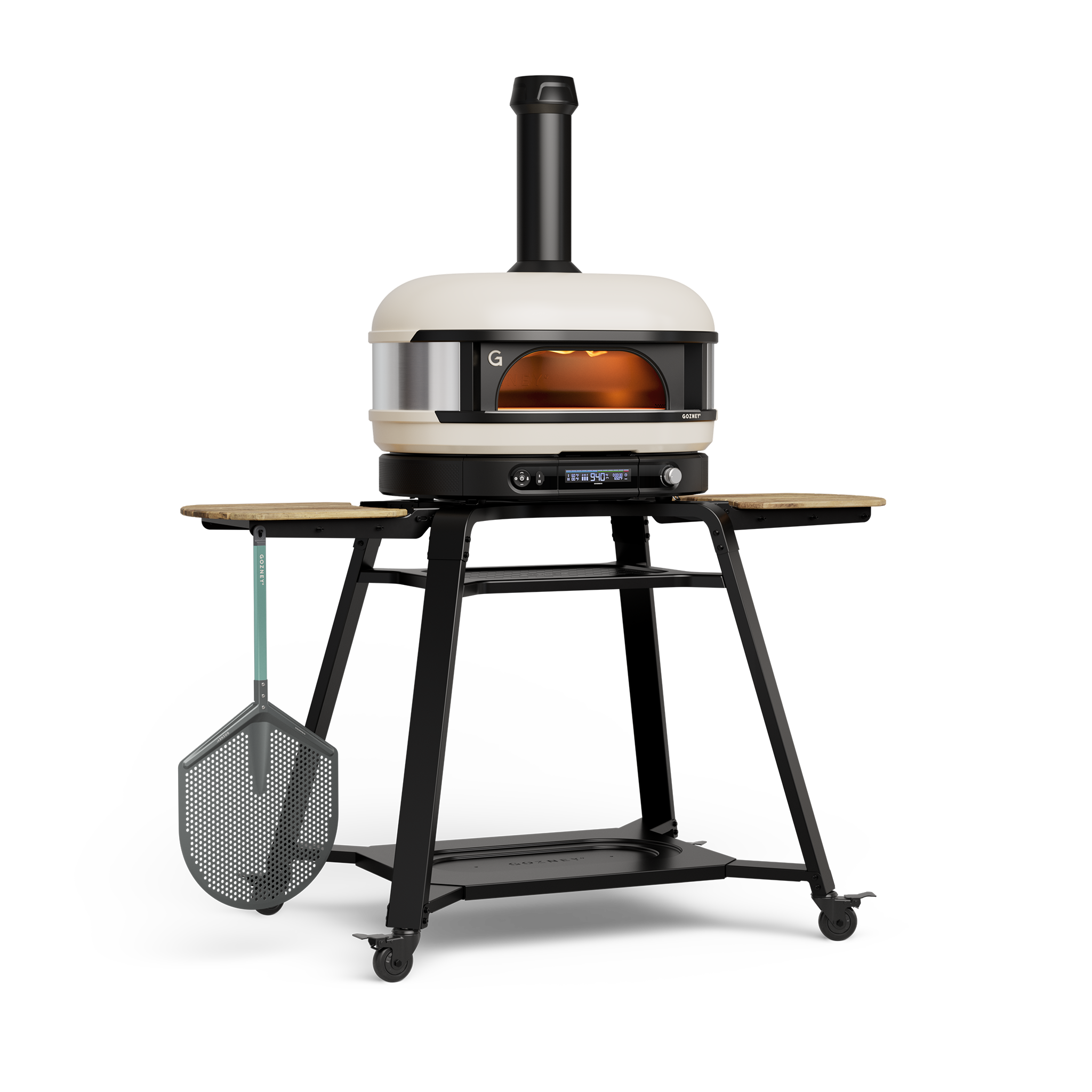 Ensemble essentiel four à pizza Gozney Dome Gen 2 Bone avec support et pelle de placement Pro Standard