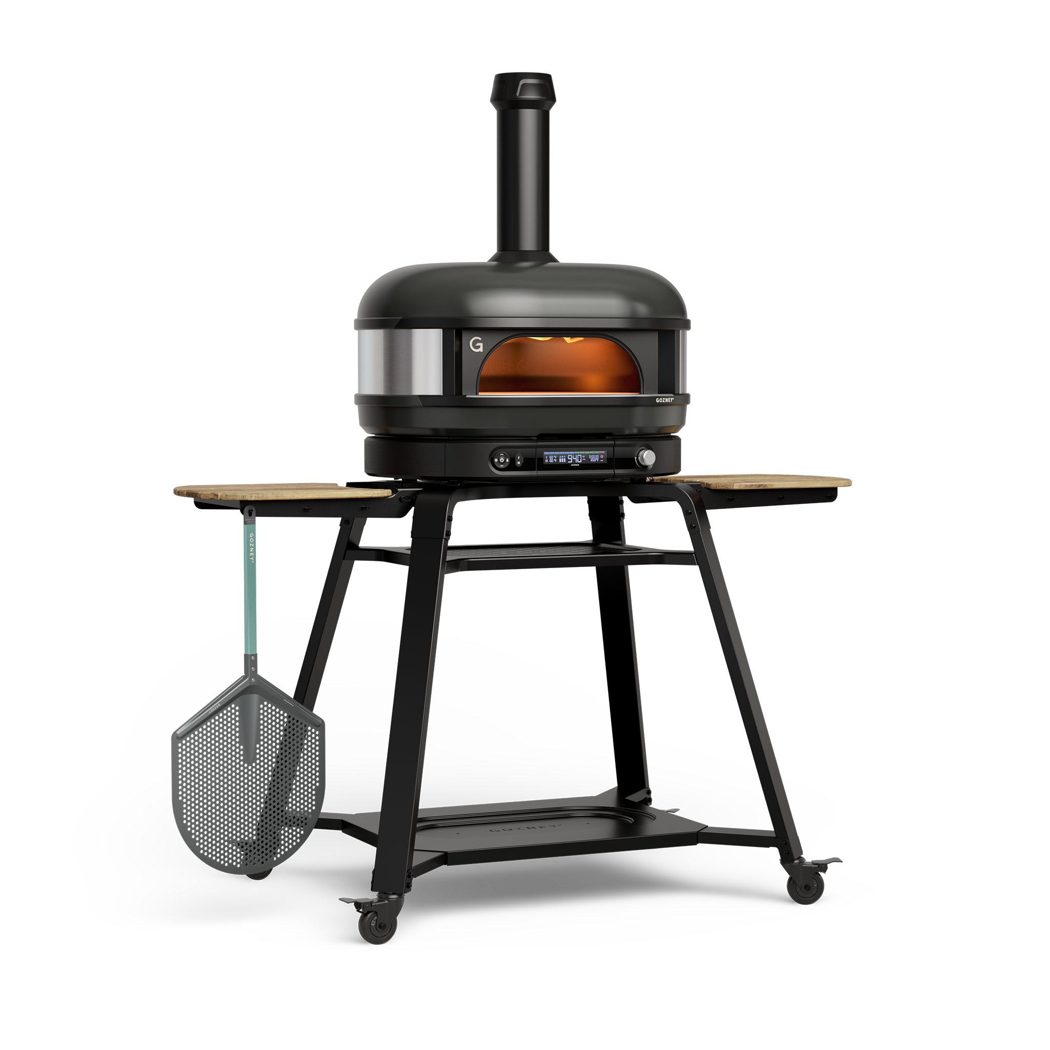 Ensemble essentiel four à pizza Gozney Dome Gen 2 Off Black avec support et pelle de placement Pro Standard