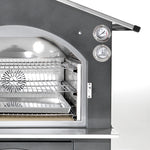 Four à pizza Gusto 80 Fontana, porte ouverte sur la chambre de cuisson
