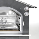 Four à pizza Gusto 80 Fontana, porte ouverte sur la chambre de cuisson