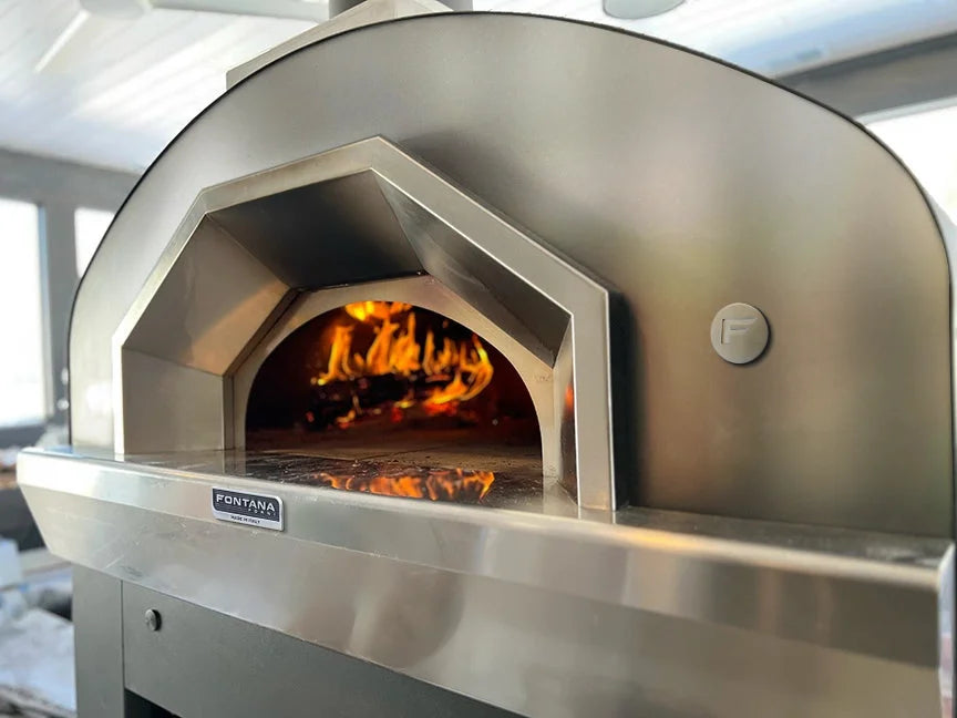 Four à pizza Prometeo commercial au bois Fontana, vue détaillée