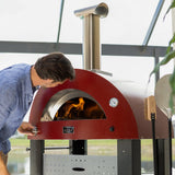 Alfa Moderno 2 Pizze Petit four à pizza hybrid bois propane gaz naturel antique red ruby red
