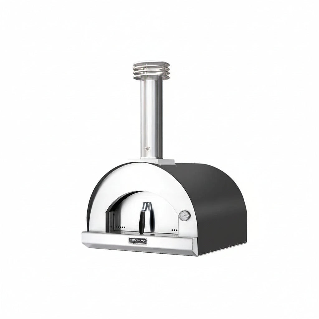 Four à pizza Margherita au bois Fontana couleur anthracite, vue produit