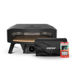 Four à pizza Cozze 13 pouces noir mat avec housse et kit d'accessoires de départ 