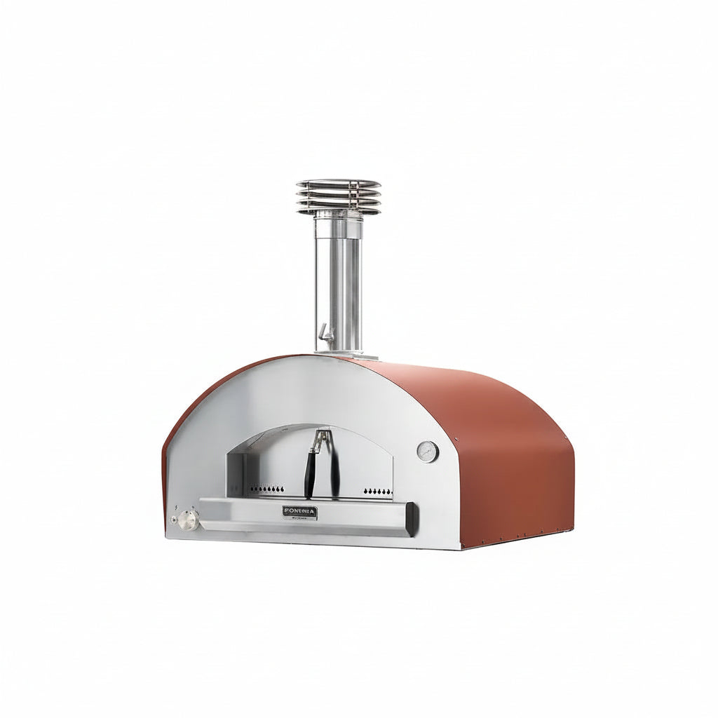 Four à pizza Roma Hybrid Fontana, vue produit couleur rouge