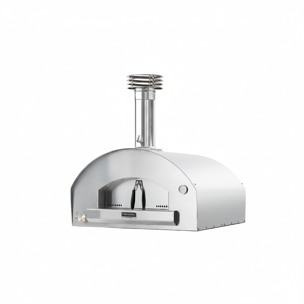 Four à pizza Roma Hybrid Fontana, vue produit couleur stainless