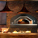 Four à pizza Vulcano commercial au bois Fontana, vue détaillée