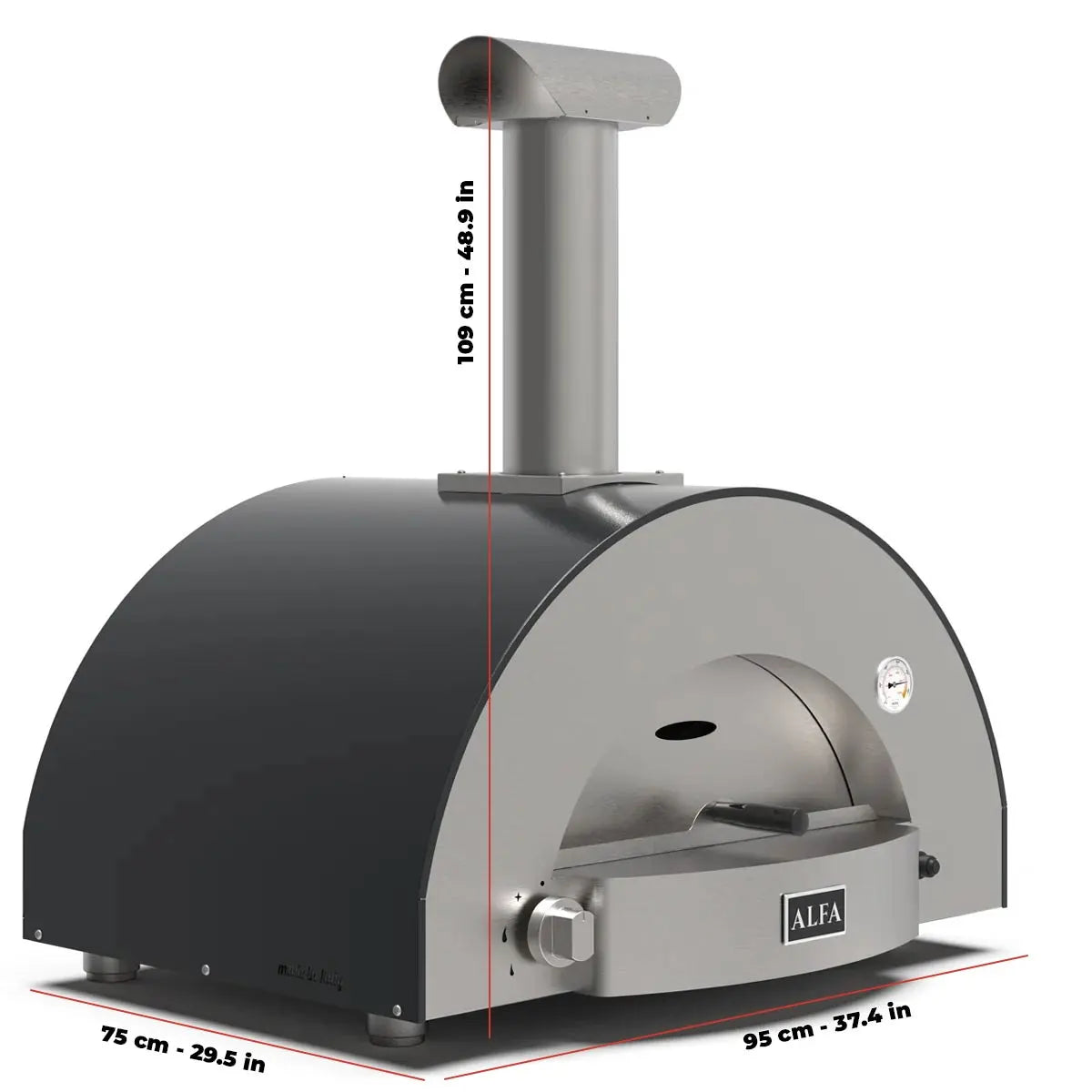 Alfa Classico - Hybrid pizza oven, gas or wood-fired
