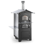 Four à pizza Gusto Fontana à double chambre de cuisson, vue produit avec tablette latérale