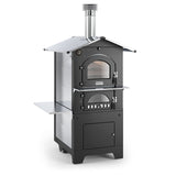Four à pizza Gusto Fontana à double chambre de cuisson, vue produit avec tablette latérale