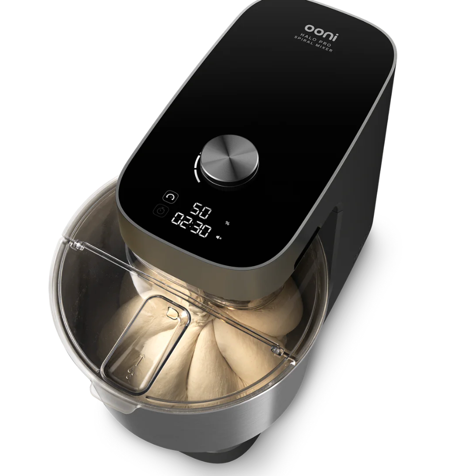 pétrin pâton ooni halo pro gris charbon noir mélangeur spirale professionnel